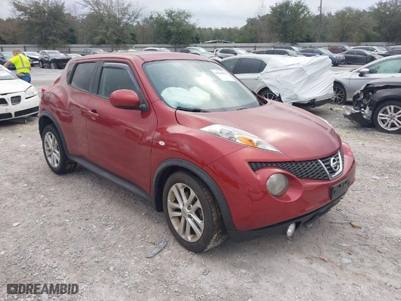 2013 Nissan Juke S with VIN JN8AF5MR6DT221605, listed as a IAAI auction lot 41564352 with 1 mi miles. Bid and sale history available at carsss.com. Image 1.