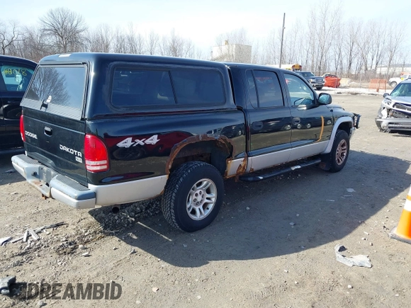 2004 Dodge Dakota SLT with VIN 1D7HG48N54S734087, listed as a IAAI auction lot 41770151 with 129,514 mi miles. Bid and sale history available at carsss.com. Image 4.