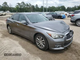 2015 Infiniti Q50 with VIN JN1BV7APXFM342123, listed as a Copart auction lot 58761595 with 88,260 mi miles and Salvage title. Bid and sale history available at DreamBid. Image 4.