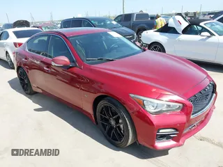 2014 Infiniti Q50 Premium with VIN JN1BV7AR5EM701202, listed as a IAAI auction lot 41886350 with 153,604 mi miles. Bid and sale history available at carsss.com. Image 1.
