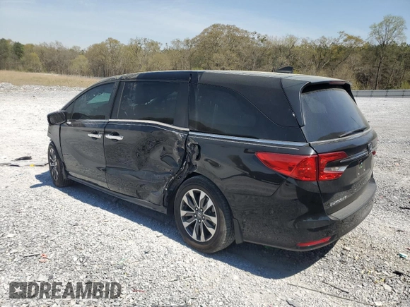 2023 Honda Odyssey EX-L with VIN 5FNRL6H6XPB018723, listed as a Copart auction lot 50501155 with 32,223 mi miles and Salvage Title. Bid and sale history available at carsss.com. Image 2.