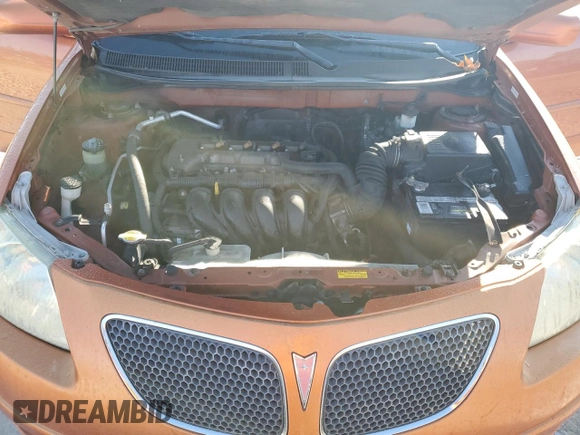 2005 Pontiac Vibe with VIN 5Y2SL63805Z463084, listed as a Copart auction lot 74287354 with 196,909 mi miles and Salvage Title. Bid and sale history available at carsss.com. Image 12.