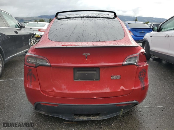 2023 Tesla Model Y Performance with VIN 7SAYGDEF7PF796845, listed as a Copart auction lot 44428595 with 47,820 mi miles and Salvage Title. Bid and sale history available at carsss.com. Image 6.