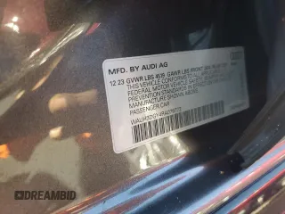 2024 Audi S3 Premium Plus z VIN WAUH3DGY4RA079772, wystawiony jako Copart lot #74221214 z przebiegiem Nie podano mil oraz Nie do naprawy • Non repairable. Historia ofert i sprzedaży dostępna na DreamBid. Obrazek 13.