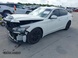 2021 Infiniti Q50 Pure with VIN JN1EV7APXMM702002, listed as a IAAI auction lot 41947553 with 41,654 mi miles and . Bid and sale history available at DreamBid. Image 2.