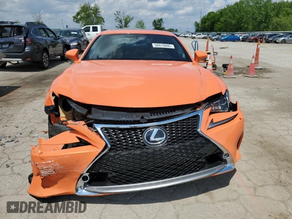 2015 Lexus RC 350 F Sport with VIN JTHSE5BC5F5003873, listed as a Copart auction lot 56970005 with 98,281 mi miles and Salvage title. Bid and sale history available at DreamBid. Image 5.