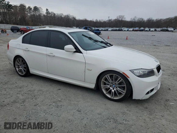 2011 BMW 3 Series 335i with VIN WBAPM5C51BE575783, listed as a Copart auction lot 47354165 with 0 mi miles and Salvage Title. Bid and sale history available at carsss.com. Image 4.