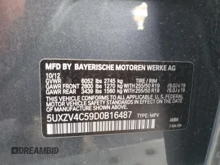 2013 BMW X5 xDrive35i with VIN 5UXZV4C59D0B16487, listed as a Copart auction lot 44130225 with 140,192 mi miles and Clean Title. Bid and sale history available at carsss.com. Image 13.