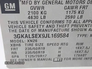 2018 GMC Terrain Denali with VIN 3GKALSEX9JL169584, listed as a IAAI auction lot 41485498 with 79,686 mi miles and . Bid and sale history available at carsss.com. Image 9.