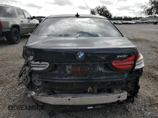 2017 BMW 7 Series 740i with VIN WBA7E2C50HG740358, listed as a Copart auction lot 51601995 with 0 mi miles and Non Repairable. Bid and sale history available at carsss.com. Image 6.