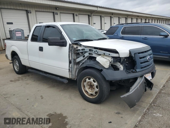 2010 Ford F-150 XL with VIN 1FTFX1CV6AKA84169, listed as a Copart auction lot 81760144 with 281,005 mi miles and Salvage Title. Bid and sale history available at carsss.com. Image 4.