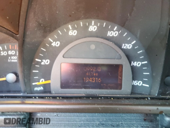 2002 Mercedes-Benz C 230/260/280/320 with VIN WDBRN47JX2A365019, listed as a Copart auction lot 88321555 with 194,316 mi miles and Salvage Title. Bid and sale history available at DreamBid. Image 9.