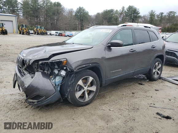2019 Jeep Cherokee Limited with VIN 1C4PJMDX6KD322633, listed as a Copart auction lot 50146875 with 62,743 mi miles and Salvage Title. Bid and sale history available at carsss.com. Image 1.