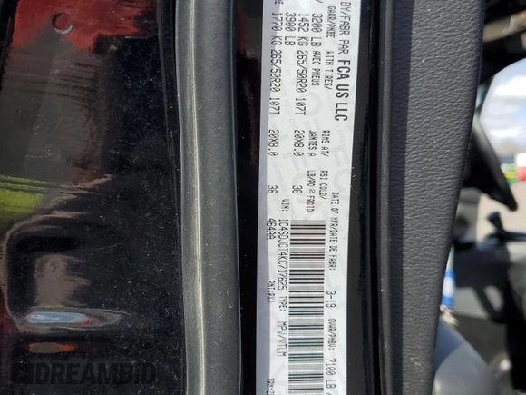 2019 Dodge Durango R/T with VIN 1C4SDJCT4KC717625, listed as a Copart auction lot 50811025 with 100,784 mi miles and Salvage title. Bid and sale history available at DreamBid. Image 14.