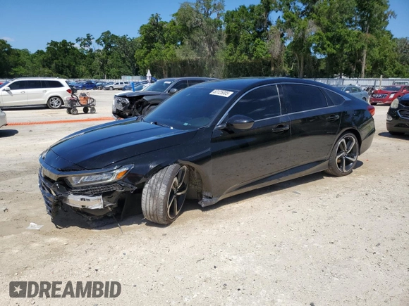 2019 Honda Accord Sport with VIN 1HGCV1F39KA095811, listed as a Copart auction lot 53125005 with 111,086 mi miles and Salvage Title. Bid and sale history available at DreamBid. Image 1.