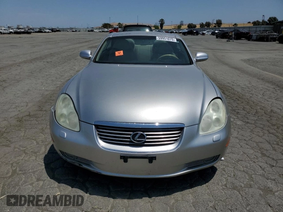 2004 Lexus SC 430 с VIN JTHFN48Y940052681, выставлен на аукционе Copart как лот 59951075 с пробегом 274 431 миль миль и Чистый • Clean title. История ставок и продаж доступна на DreamBid. Изображение 5.