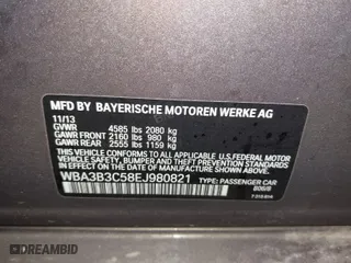 2014 BMW 3 Series 328i xDrive with VIN WBA3B3C58EJ980821, listed as a IAAI auction lot 41632452 with 59,801 mi miles. Bid and sale history available at carsss.com. Image 9.