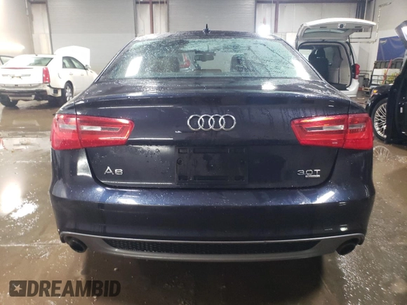 2013 Audi A6 3.0T Prestige with VIN WAUHGAFCXDN137362, listed as a Copart auction lot 46140415 with 72,274 mi miles and Salvage Title. Bid and sale history available at carsss.com. Image 6.