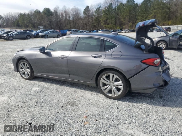 2021 Acura TLX w/Technology Package with VIN 19UUB6F47MA002693, listed as a Copart auction lot 44533915 with 63,987 mi miles and Salvage Title. Bid and sale history available at carsss.com. Image 2.