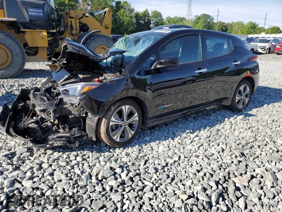 2019 Nissan LEAF SV with VIN 1N4AZ1CP8KC313703, listed as a Copart auction lot 56113735 with 56,854 mi miles and Salvage title. Bid and sale history available at DreamBid. Image 1.