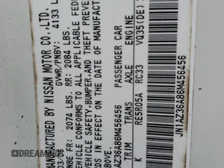 2006 Nissan 350Z Touring z VIN JN1AZ36A86M456456, wystawiony jako Copart lot #59199645 z przebiegiem 109 682 mil mil oraz Szkoda całkowita • Salvage title. Historia ofert i sprzedaży dostępna na DreamBid. Obrazek 12.