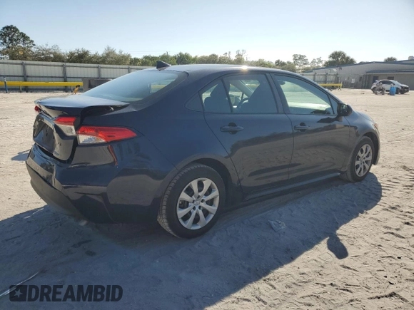 2023 Toyota Corolla LE with VIN 5YFB4MDE7PP044619, listed as a Copart auction lot 88971125 with 59,566 mi miles and Salvage Title. Bid and sale history available at carsss.com. Image 3.