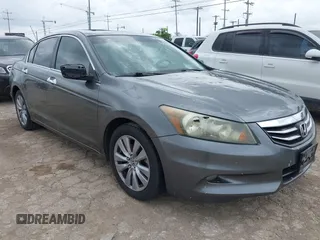 2011 Honda Accord EX-L with VIN 1HGCP3F85BA015082, listed as a IAAI auction lot 42078874 with 174,780 mi miles and . Bid and sale history available at DreamBid. Image 1.