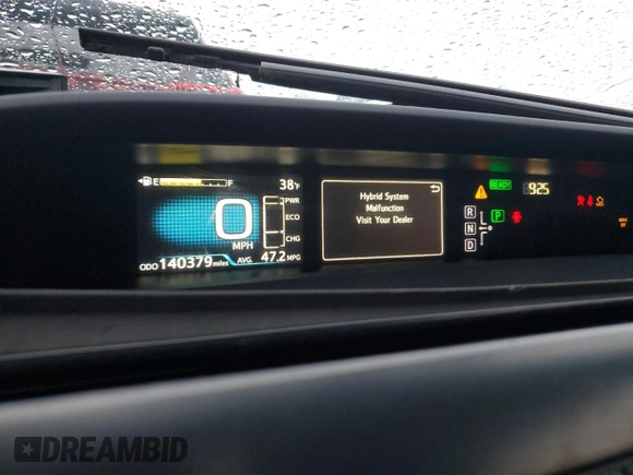 2016 Toyota Prius Two with VIN JTDKBRFU0G3505353, listed as a Copart auction lot 84619744 with 140,379 mi miles and Salvage Title. Bid and sale history available at DreamBid. Image 9.
