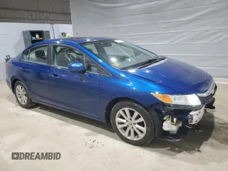 2012 Honda Civic EX with VIN 2HGFB2F84CH537761, listed as a Copart auction lot 49879655 with 169,003 mi miles and Salvage Title. Bid and sale history available at DreamBid. Image 4.