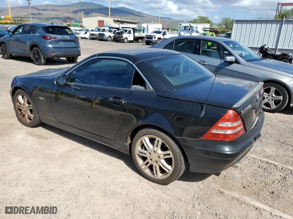 2004 Mercedes-Benz SLK-Class with VIN WDBKK49FX4F310756, listed as a Copart auction lot 88972095 with 65,739 mi miles and Salvage Title. Bid and sale history available at carsss.com. Image 2.