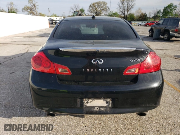 2012 Infiniti G25 x with VIN JN1DV6AR9CM730525, listed as a Copart auction lot 54015105 with 214,989 mi miles and Salvage title. Bid and sale history available at DreamBid. Image 6.