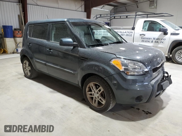 2011 Kia Soul + with VIN KNDJT2A28B7227132, listed as a Copart auction lot 53856305 with 185,608 mi miles and Salvage Title. Bid and sale history available at carsss.com. Image 4.