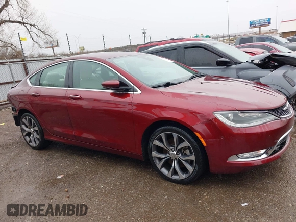 2015 Chrysler 200 C with VIN 1C3CCCCG1FN549009, listed as a IAAI auction lot 41702587 with 61,733 mi miles and . Bid and sale history available at carsss.com. Image 14.