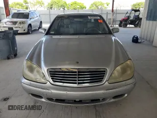 2002 Mercedes-Benz S 430 with VIN WDBNG70J22A278655, listed as a Copart auction lot 58589935 with Not provided miles and Salvage title. Bid and sale history available at DreamBid. Image 5.