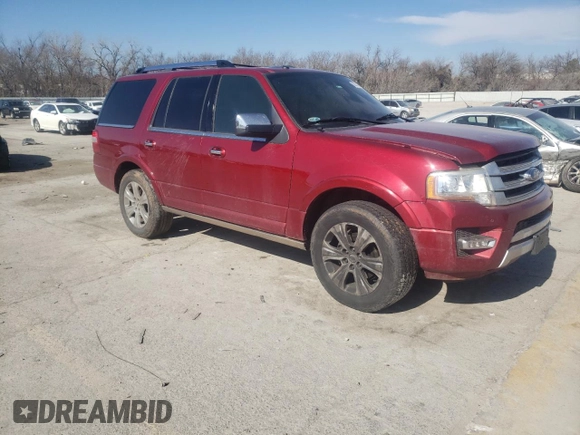 2015 Ford Expedition Platinum with VIN 1FMJU1LT7FEF17789, listed as a Copart auction lot 38524543 with Not provided miles and Salvage title. Bid and sale history available at DreamBid. Image 4.