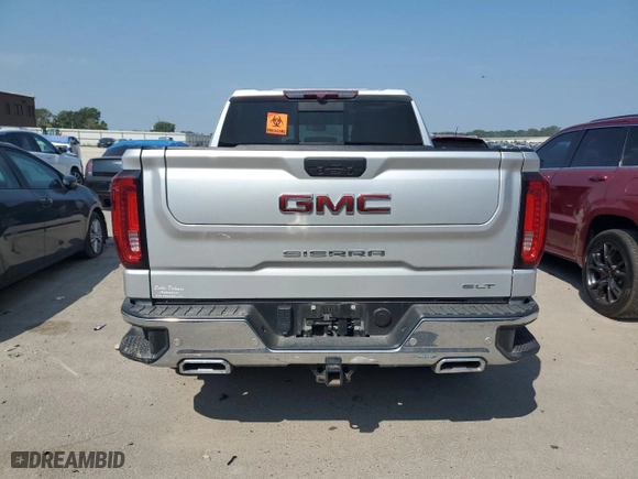 2020 GMC Sierra 1500 SLT with VIN 3GTU9DET0LG328990, listed as a Copart auction lot 68123994 with 0 mi miles and Salvage Title. Bid and sale history available at carsss.com. Image 6.
