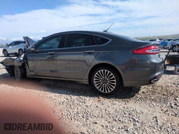 2017 Ford Fusion SE z VIN 3FA6P0H98HR350163, wystawiony jako Copart lot #54196545 z przebiegiem Nie podano mil oraz Szkoda całkowita • Salvage title. Historia ofert i sprzedaży dostępna na DreamBid. Obrazek 2.