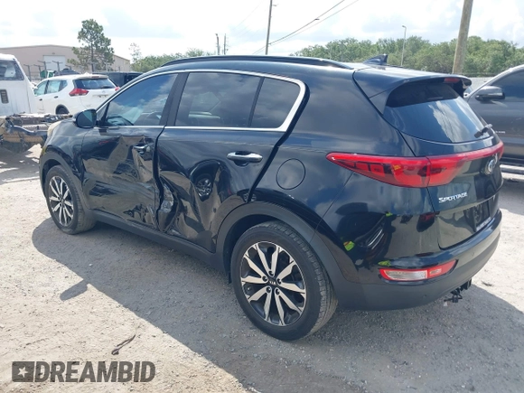 2019 Kia Sportage EX with VIN KNDPN3AC3K7543282, listed as a IAAI auction lot 42366436 with 86,928 mi miles and . Bid and sale history available at DreamBid. Image 3.