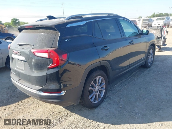2023 GMC Terrain SLT z VIN 3GKALPEG8PL245947, wystawiony jako IAAI lot #41972858 z przebiegiem Nie podano mil oraz . Historia ofert i sprzedaży dostępna na DreamBid. Obrazek 4.