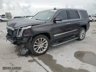 2017 Cadillac Escalade Premium Luxury with VIN 1GYS3CKJ3HR397003, listed as a Copart auction lot 57629104 with 104,645 mi miles and Salvage Title. Bid and sale history available at carsss.com. Image 1.