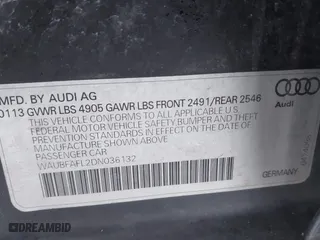 2013 Audi A4 Premium with VIN WAUBFAFL2DN036132, listed as a IAAI auction lot 41344158 with 156,073 mi miles. Bid and sale history available at carsss.com. Image 9.
