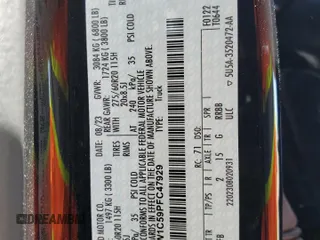 2023 Ford F-150 XL с VIN 1FTEW1C59PFC47929, выставлен на аукционе Copart как лот 66528305 с пробегом 68 472 миль миль и Списание • Salvage title. История ставок и продаж доступна на DreamBid. Изображение 12.
