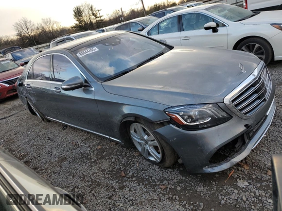 2019 Mercedes-Benz S 560 with VIN WDDUG8GB3KA465815, listed as a Copart auction lot 88544495 with 78,685 mi miles and Salvage Title. Bid and sale history available at DreamBid. Image 4.