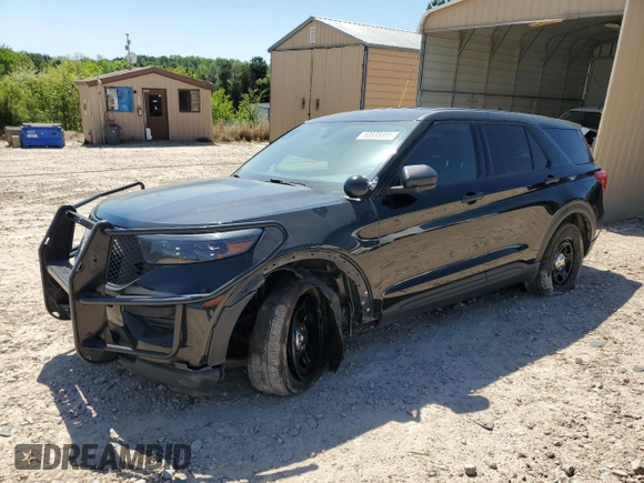 2022 Ford Police Interceptor Utility z VIN 1FM5K8AB7NGA41606, wystawiony jako Copart lot #53535885 z przebiegiem 73 281 mil mil oraz Szkody całkowita. Historia ofert i sprzedaży dostępna na DreamBid. Obrazek 1.