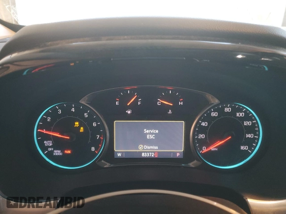 2020 Chevrolet Traverse Premier with VIN 1GNERKKWXLJ301714, listed as a Copart auction lot 50269755 with 83,372 mi miles and Salvage title. Bid and sale history available at DreamBid. Image 9.