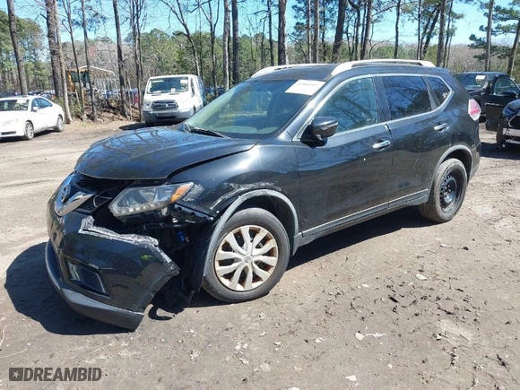 2016 Nissan Rogue SV with VIN JN8AT2MT6GW012855, listed as a IAAI auction lot 41866507 with 95,228 mi miles. Bid and sale history available at carsss.com. Image 2.