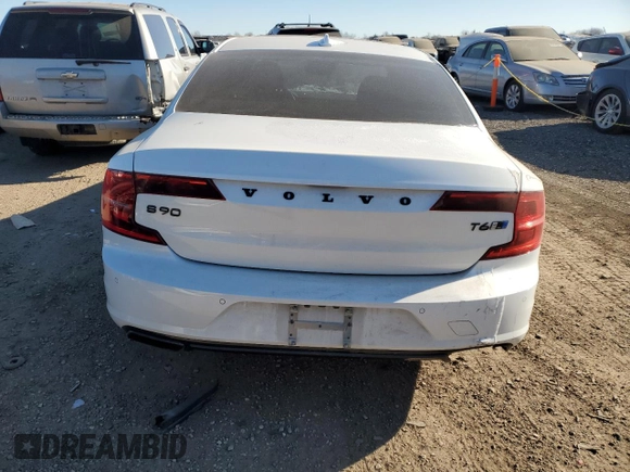 2020 Volvo S90 R-Design with VIN LVYA22MT5LP174097, listed as a Copart auction lot 87796705 with 43,079 mi miles and Salvage Title. Bid and sale history available at carsss.com. Image 6.