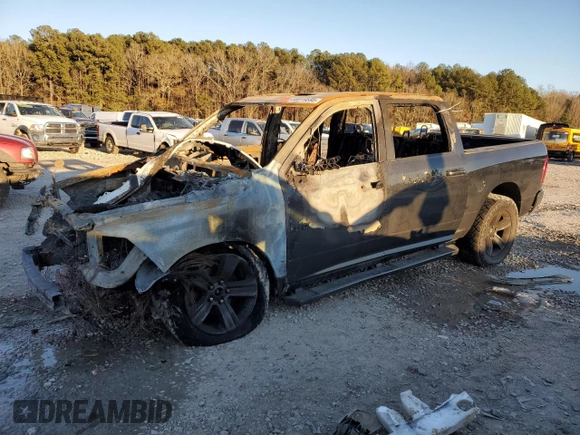 2018 Ram 1500 Night with VIN 1C6RR7MT5JS152282, listed as a Copart auction lot 42986395 with 0 mi miles and Salvage Title. Bid and sale history available at carsss.com. Image 1.