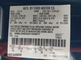 2019 Ford Transit Connect XL with VIN NM0LS6E22K1429977, listed as a IAAI auction lot 42282598 with 17,047 mi miles and . Bid and sale history available at DreamBid. Image 9.