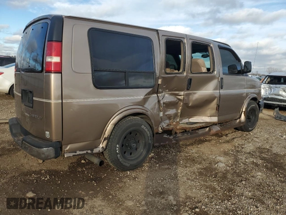 2004 Chevrolet Express Passenger z VIN 1GBFG15X641214559, wystawiony jako Copart lot #78751864 z przebiegiem 162 991 mil mil oraz Szkoda całkowita • Salvage title. Historia ofert i sprzedaży dostępna na DreamBid. Obrazek 3.